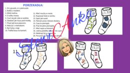 Dzień Kolorowej Skarpetki (Światowy Dzień Zespołu Downa) - ZESTAW: napis + gazetka + gra skojarzeniowa "Porzekadła"