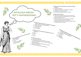 Mitologia grecka - sprawdzian, test