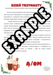 Kalendarz adwentowy - adwentowa ortografia