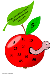 Zestaw dekoracji i ćwiczeń z tabliczki mnożenia – podzielność