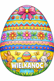 PISANKA - kolorowanka wielkanocna – pakiet: miniatura A4 + plakat XXL (4xA4)