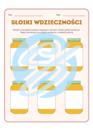 Słoiki Wdzięczności - Idealne Narzędzie na Zajęcia Wychowawcze i Trening Umiejętności Społecznych- karta pracy