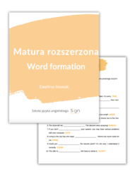 Matura rozszerzona: Word formation (50 sentences)