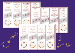 ⭐ Książkowy horoskop – motywacyjne zakładki dla uczniów ⭐- andrzejki – biblioteka – zajęcia z wychowawcą – świetlica – wersja 3