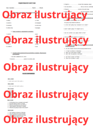 English Class A2 unit 7 test (sprawdzian / praca klasowa)