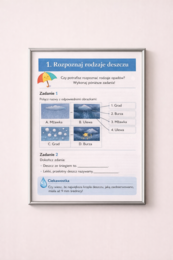 Karta pracy Rozpoznaj rodzaje deszczu