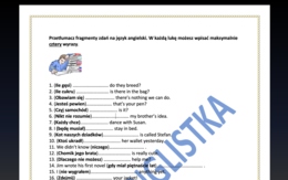 Tłumaczenie fragmentów zdań - aż 50 zdań z kluczem- EGZAMIN ÓSMOKLASISTY MEGA TRENING