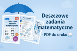 Karta pracy „Deszczowe zadania matematyczne”