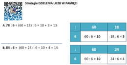 Dzielenie w pamięci karta pracy