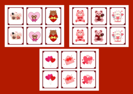 WALENTYNKI – memory - 36 szt. – biblioteka – świetlica – przedszkole