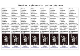 "Dziady cz. II" - ogłoszenie drobne