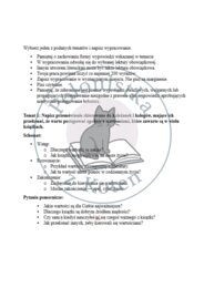 Schematy do opowiadań, rozprawek i przemówień – egzamin ósmoklasisty