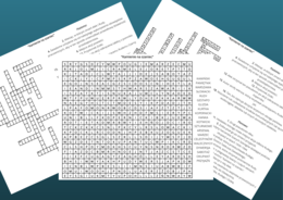 "KAMIENIE NA SZANIEC" - krzyżówka, wykreślanka - lektury obowiązkowe kl.7-8