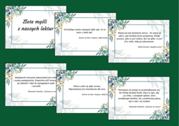 ZŁOTE MYŚLI z lektur szkolnych - CYTATY - lektury - kl. 7-8 - gazetka - 31 stron - wersja 1