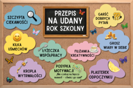 Gazetka na nowy rok szkolny - PRZEPIS NA UDANY ROK SZKOLNY