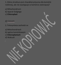 Test- biologia roślin