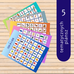 5 tematycznych plansz | 4 in a row | I spy...