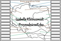 Notatka okienkowa/stacja zadaniowe/notatka interaktywna/notatka graficzna/karta pracy/sketchnotka „Krainy geograficzne na mapie Polski”, „Ukształtowanie powierzchni Polski” w pdf do SP. Geografia 7, dział „Środowisko przyrodnicze Polski”. Materiał wykona