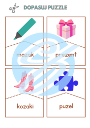 LOGOPEDYCZNE PUZZLE DO UTRWALANIA GŁOSKI Z SZEREG SYCZĄCY LOGOPEDIA KARTY PRACY