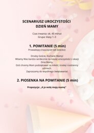 Dzień mamy - scenariusz uroczystości dla klas 1-3 i przedszkolaków