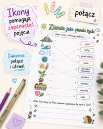 Notatka graficzna. Ziemia jako planeta życia