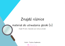 Znajdź różnice - głoska [s]