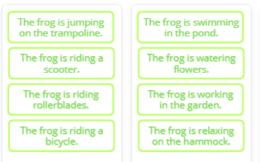 Spring activities with a cute frog