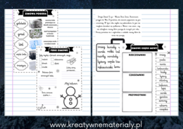 Wklejki do zeszytu - Zima