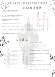 Krzyżówka - organy wegetatywne