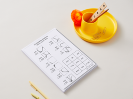 Dodawanie pisemne - karta pracy Motyl