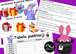 WYZWANIE MAGICZNE PREZENTY - dodawanie liczb 2 i 3-cyfrowych. Świąteczna gra matematyczna.