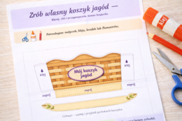 Zrób własny koszyk jagód [Wycinanka]