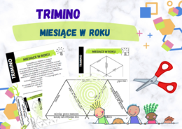 Miesiące w roku - układanka trimino