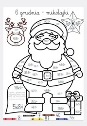 mikołajki - mnożenie i dzielenie w zakresie 100