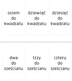 63 fiszki powtórzeniowe do E8 - potęgi