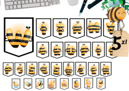 Napis / Girlanda: "Witamy w Grupie Pszczółek"