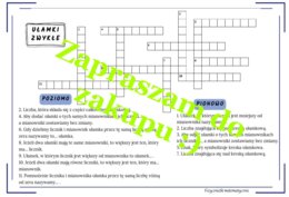 Ułamki zwykłe - krzyżówka