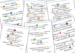 Dyktando z obrazkami. Zajęcia z języka polskiego.