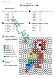 Zaokrąglanie liczb, klasa 7, Dzień Kropki