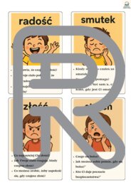 Karty Emocji – zestaw edukacyjno-terapeutyczny kl. 1-3 - TUS, zajęcia rozwijające kompetencje emocjonalno- społeczne itp.- pedagog, psycholog