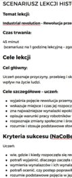 H703 scenariusz Rewolucja przemysłowa