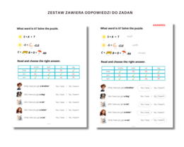 Karty Pracy Rodzina Zwrot This is my + czasownik HAVE GOT (have you got/ Yes, I have/No, I haven't/ I have got / I haven't got)