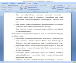 Sprawozdanie nauczyciela przedszkola z pracy dydaktyczno-wychowawczo-opiekuńczej za I półrocze