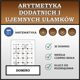 Domino - Arytmetyka dodatnich i ujemnych ułamków | matematyka