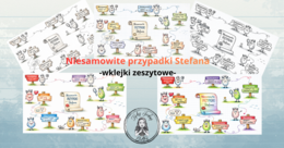 📝 Niesamowite przypadki Stefana – pakiet wklejek zeszytowych (kolor + czarno-białe)