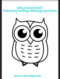 Sówka - kolorowanka