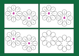ORTOGRAFICZNE KWIATKI - ortografia - wklejka- karta pracy - UKŁADANKA