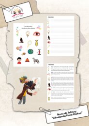 Ikony (obrazki) do lektury "Akademia Pana Kleksa" Jana Brzechwy, język polski,  egzamin ósmoklasisty, lektura obowiązkowa klasa IV