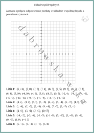 Układ współrzędnych - karta pracy