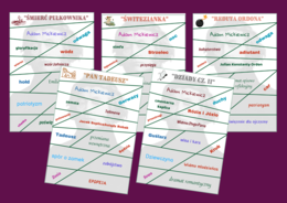 ADAM MICKIEWICZ: "Dziady cz. II" - "Pan Tadeusz" - "Reduta Ordona" - 'Śmierć Pułkownika" - "Świtezianka" - puzzle - układanka - powtórka